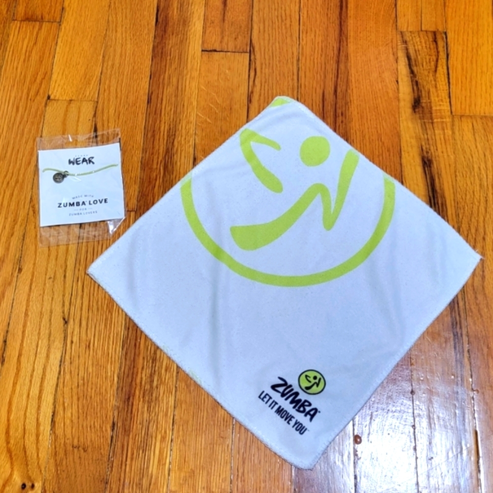 Zumba Fitness Set of 1 Love bracelet plus 1  towel of your choice